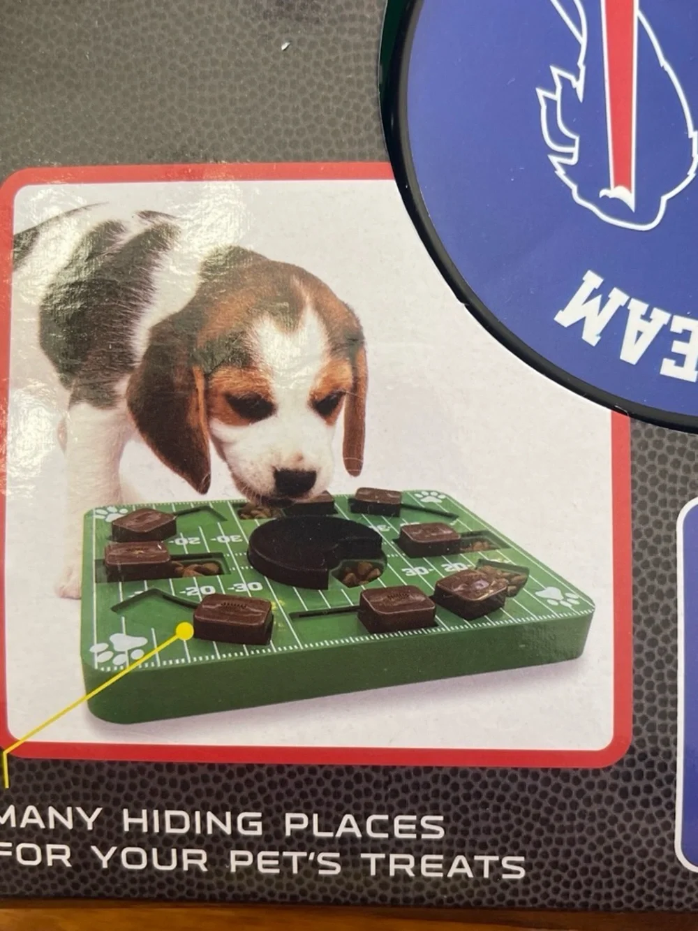 NFL Pet Treat Puzzle Toy - Blue and Green Spin Wheel